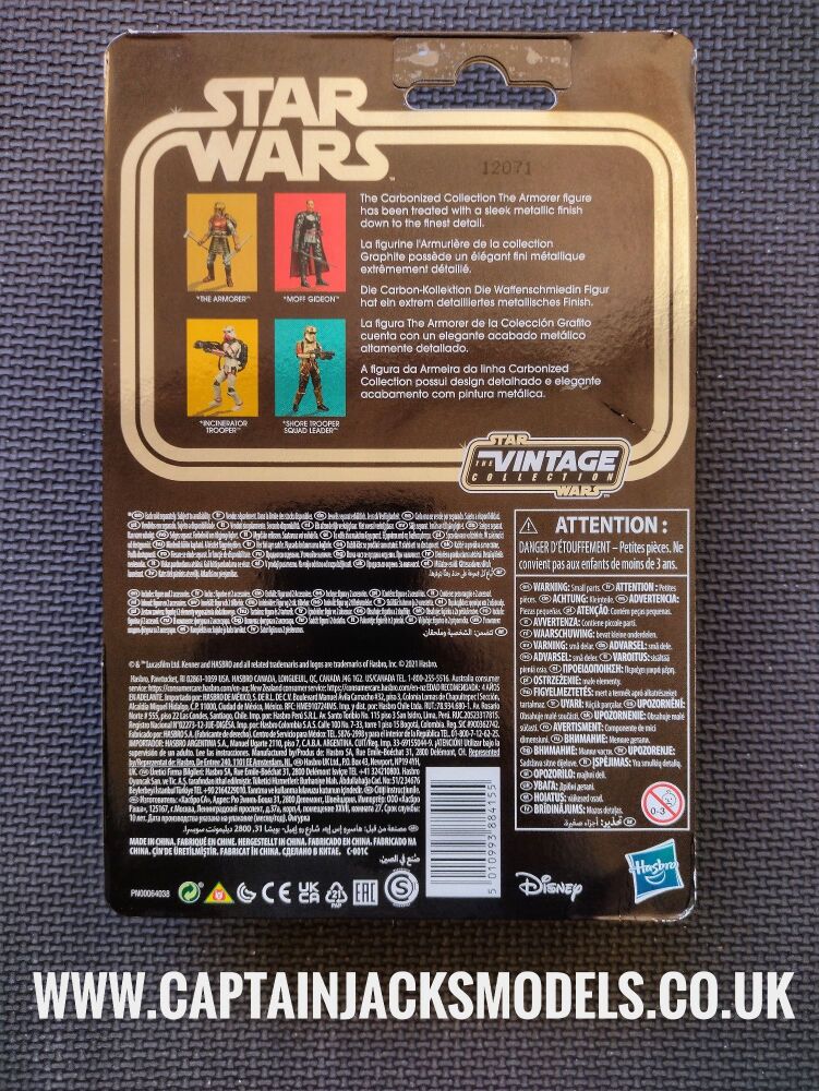 Star Wars  The Vintage Collection The Mandalorian Carbonized F2714 The Armorer Premium Collectable 3.75" Figure Set