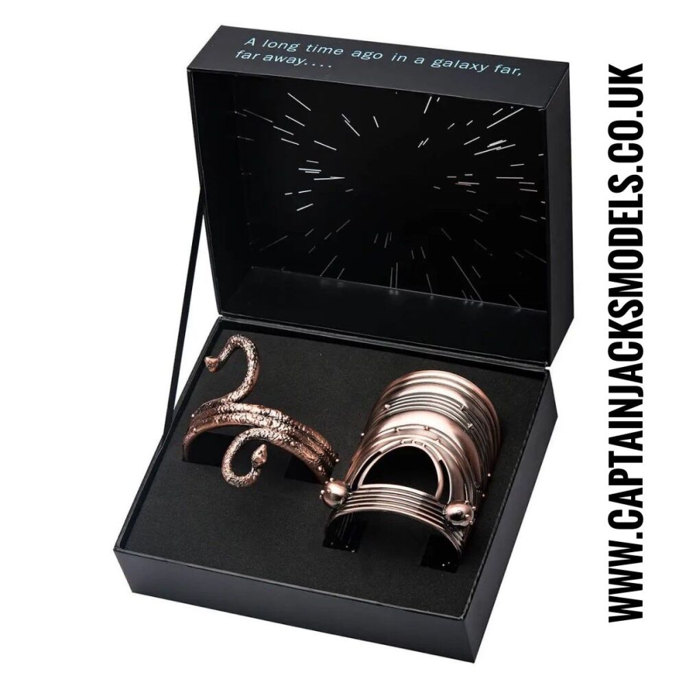 Star Wars Princess Leia Premium Gold Cuff & Bracelet Replica Set