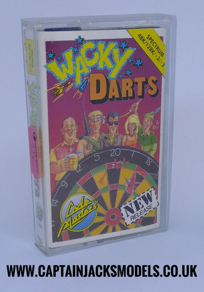 Wacky Darts Code Masters Vintage ZX Spectrum 48K 128K +2 +3 Software Tested & Working