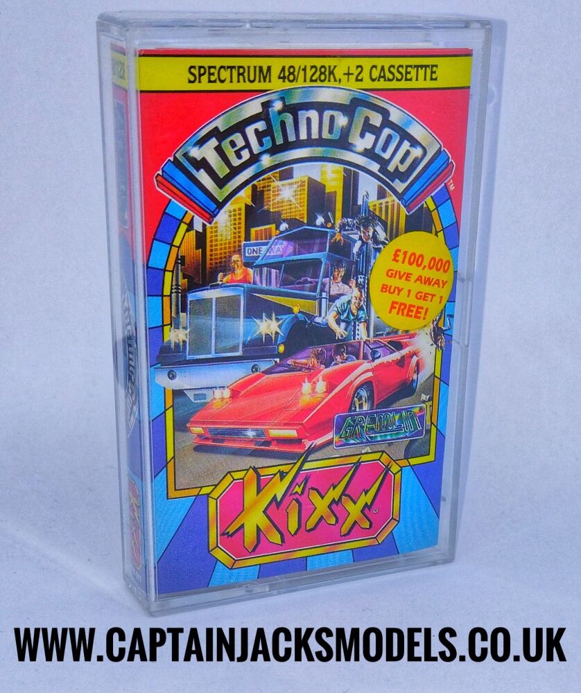 Techno Cop Kixx Vintage ZX Spectrum 48K 128K +2 Software Tested & Working