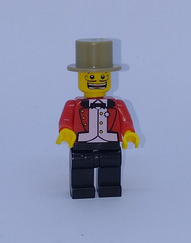 City General Character Custom Brick Minifigure Circus Ringmaster Beige Hat