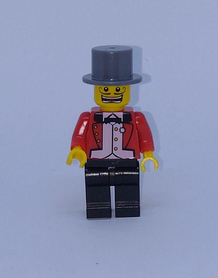 City General Character Custom Brick Minifigure Circus Ringmaster Grey Hat