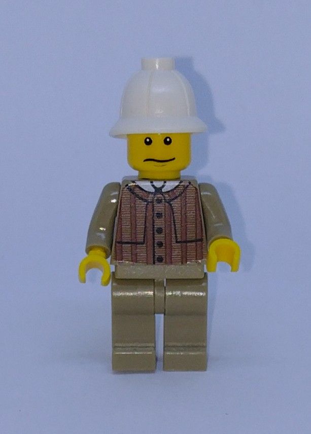 City General Character Custom Brick Minifigure Explorer White Hat