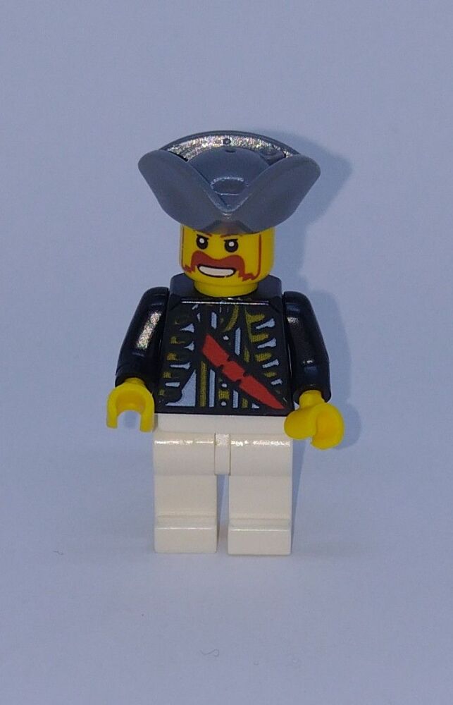 City General Character Custom Brick Minifigure Pirate Quartermaster Grey Hat Version