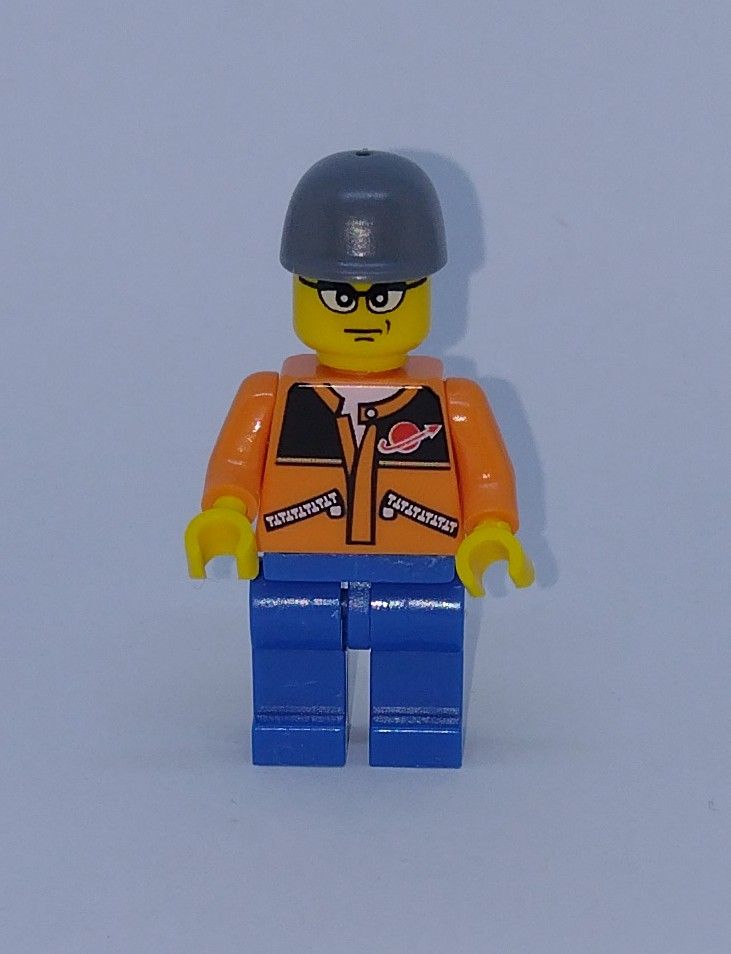 City General Character Custom Brick Minifigure Space Launch Crew Grey Hat V