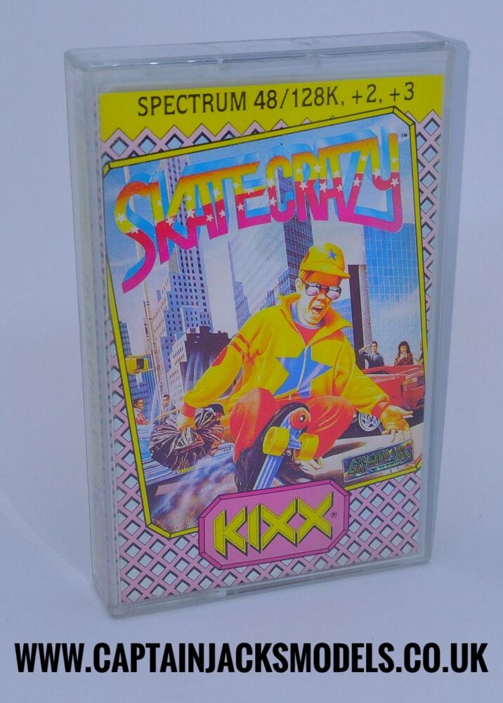 Skate Crazy Kixx Vintage ZX Spectrum 48K 128K +2 +3 Software Tested & Working