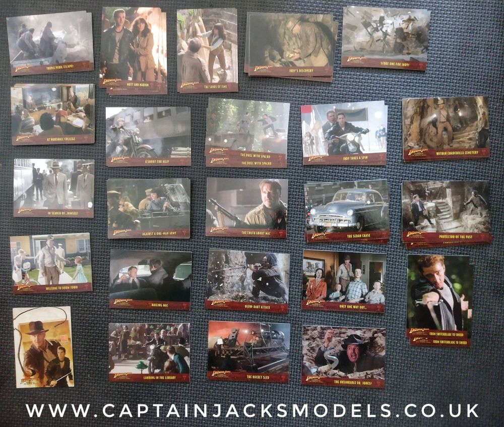 Topps 2008 - Collectable Trading Cards - Indiana Jones & The Kingdom Of The Crystal Skull - 147 Cards Swops Spares
