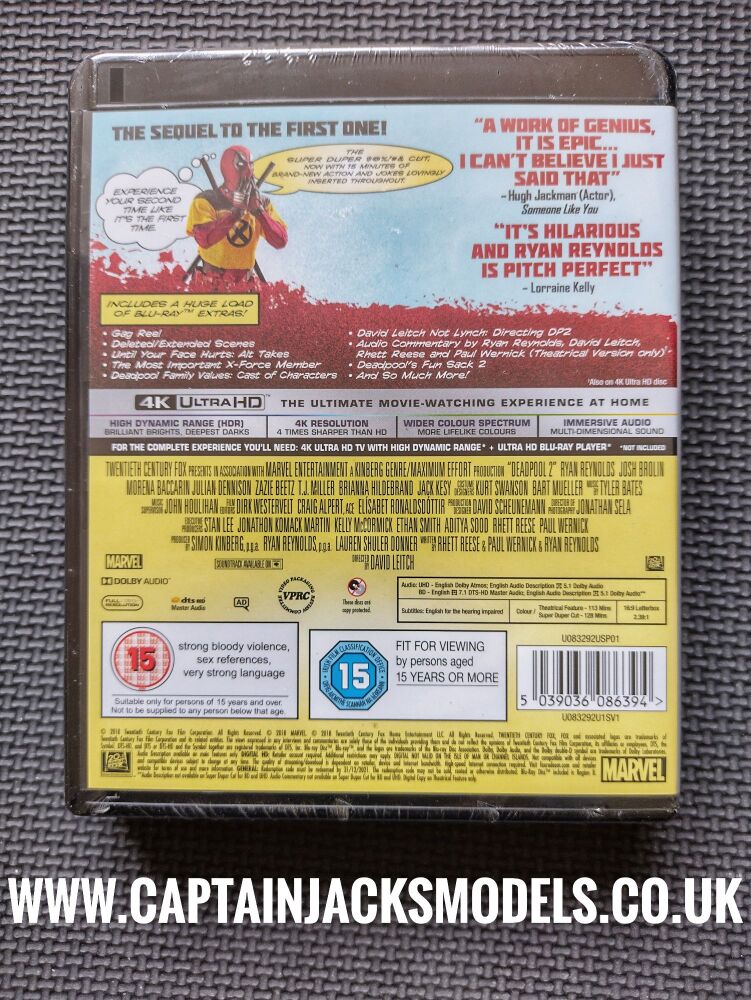 Deadpool 2 4K Ultra HD Disc Blu Ray Disc Plus Digital Download