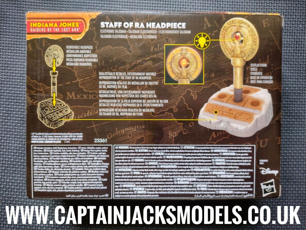 Hasbro Indiana Jones Adventure Series Raiders Of The Lost Ark Staff of Ra Illuminated Headpiece