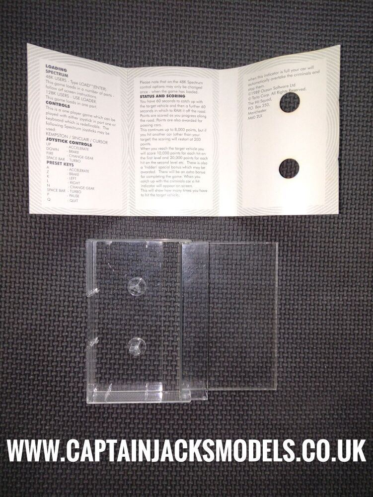 Replacement Cassette Case & Inlay For ZX Spectrum Chase HQ 48K 128K +2 +3 By The Hit Squad