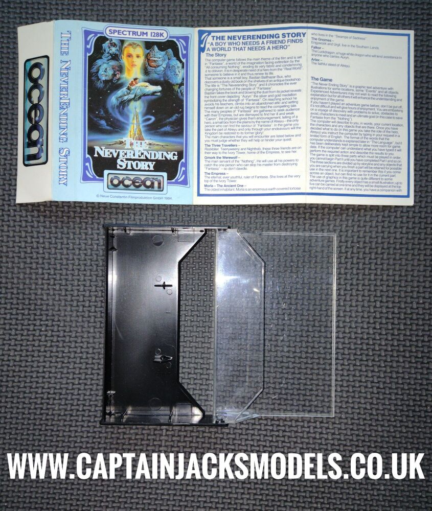 Replacement Cassette Case & Inlay For ZX Spectrum The NeverEnding Story 128K By Ocean