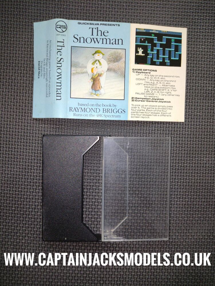 Replacement Cassette Case & Inlay For ZX Spectrum The Snowman 48K By Quicks