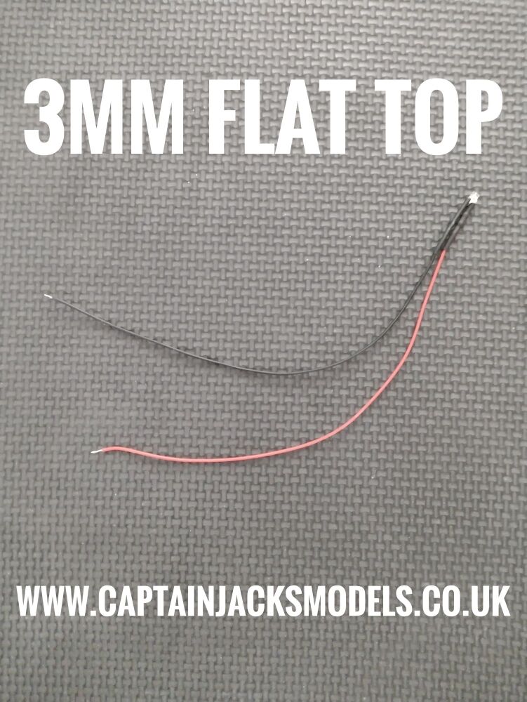 Multi Listing 3mm Prewired LED - Flat Top - Ultra Bright - RED