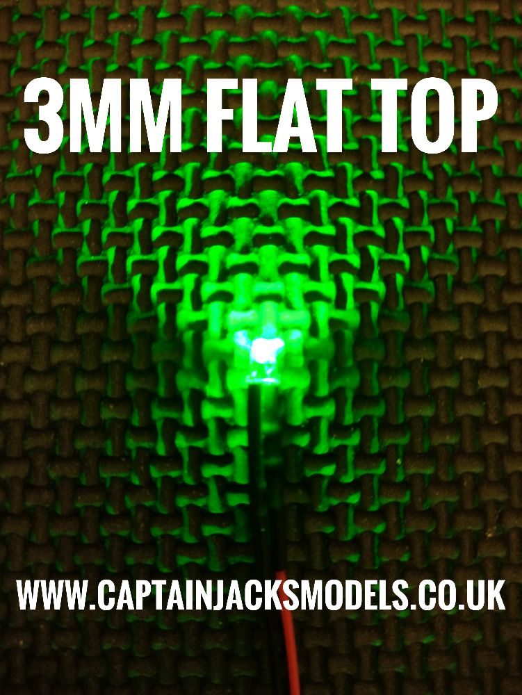 LEDs Prewired 3mm Flat Top