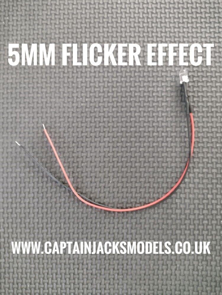 5mm Prewired Led - Ultra Bright - FLICKER EFFECT YELLOW