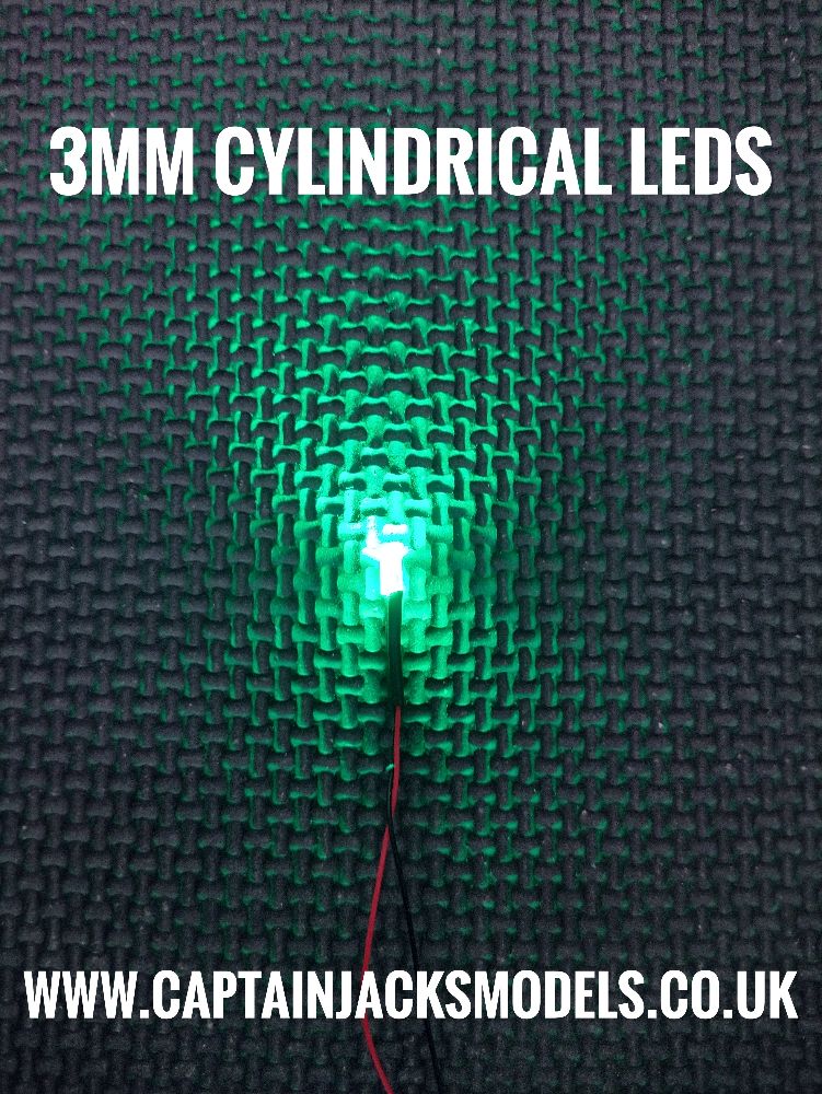 LEDs Prewired 3mm Cylindrical LEDs