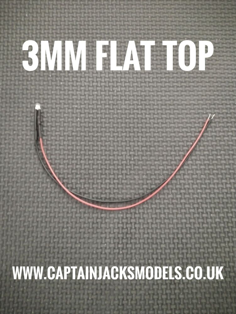 Multi Listing 3mm Prewired LED - Flat Top - Ultra Bright - PINK