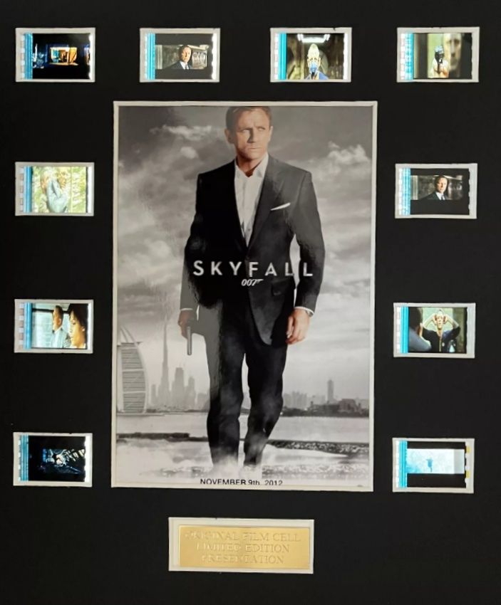 James Bond 007 Skyfall 10 Frame Mounted Film Cell Display