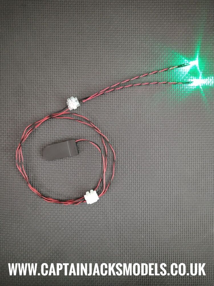Cosplay Fancy Dress Costume Green LED Eyes Prewired Light Kit