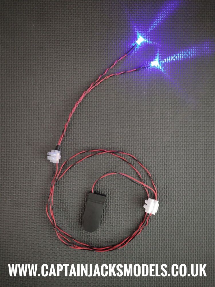 Cosplay Fancy Dress Costume Blue LED Eyes Prewired Light Kit