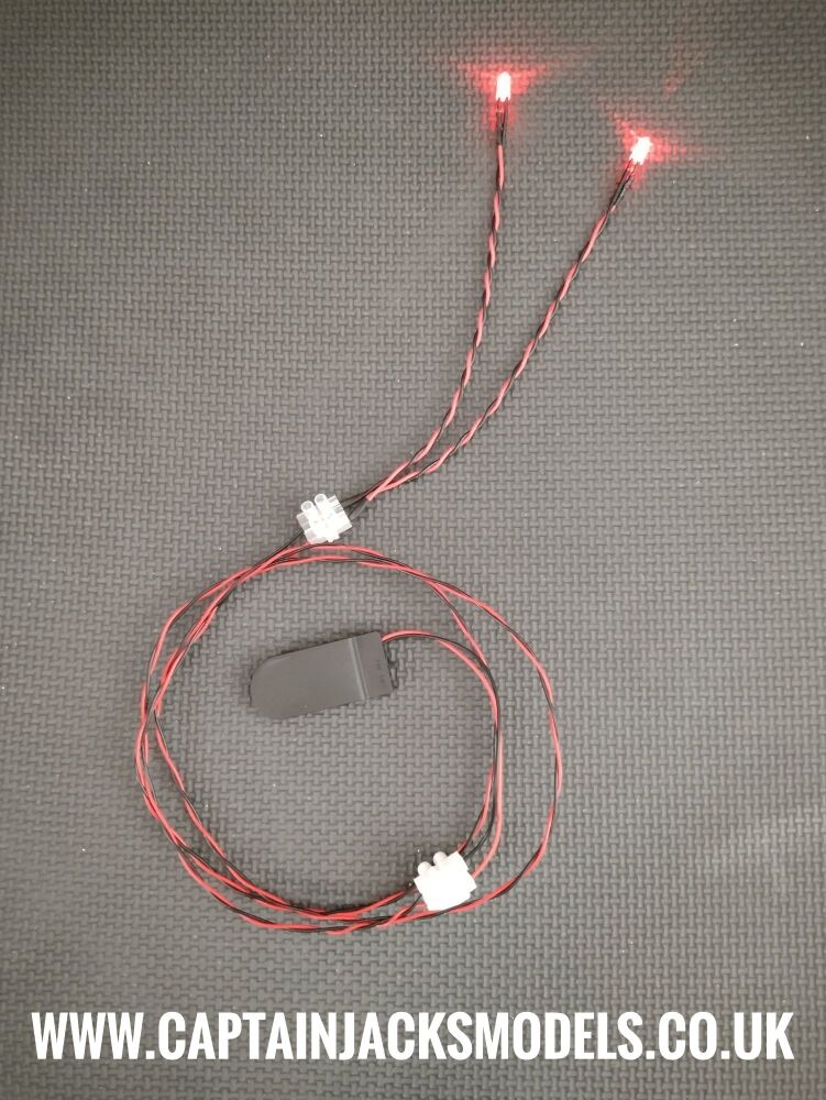 Cosplay Fancy Dress Costume Red LED Eyes Prewired Light Kit