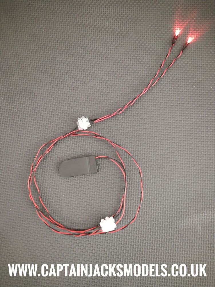 Cosplay Fancy Dress Costume RED FLICKER EFFECT LED Eyes Prewired Light Kit