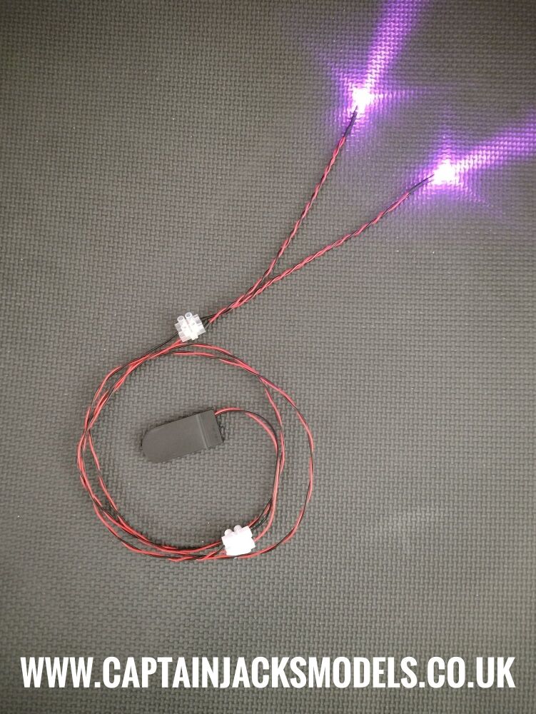 Cosplay Fancy Dress Costume Pink LED Eyes Prewired Light Kit