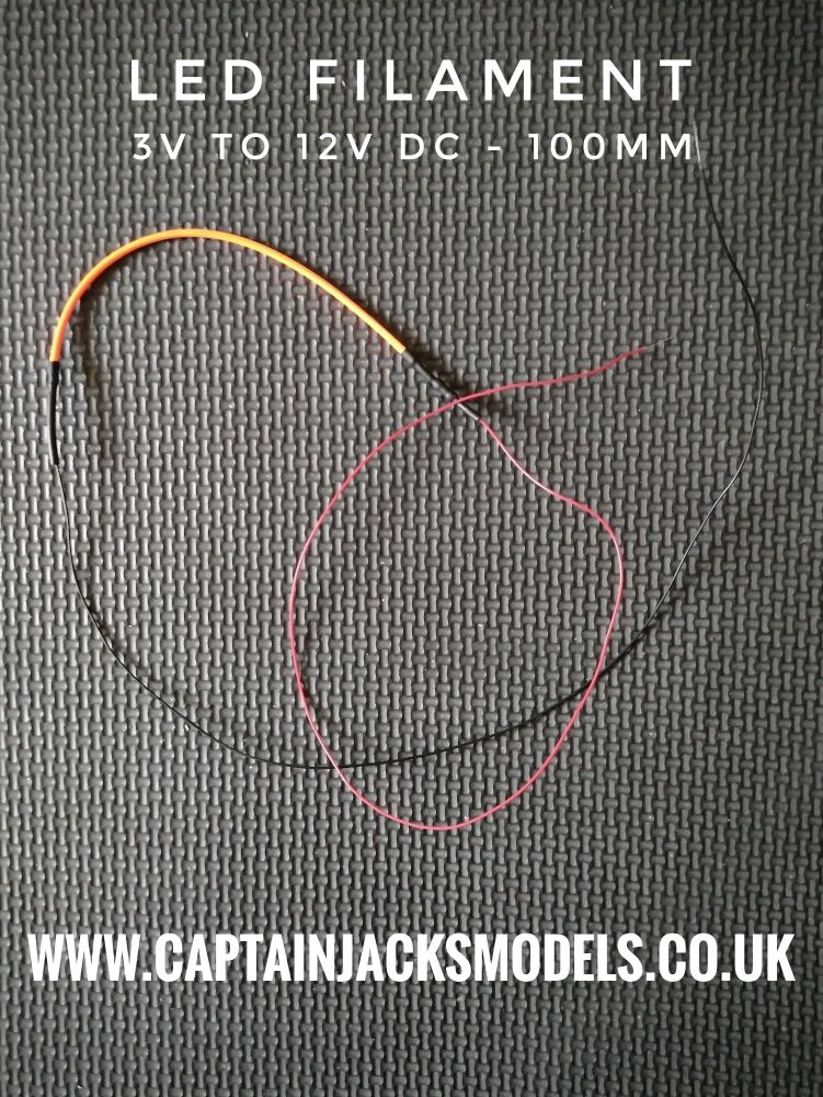 Led Filament - RED - 100mm - 3v To 12v DC