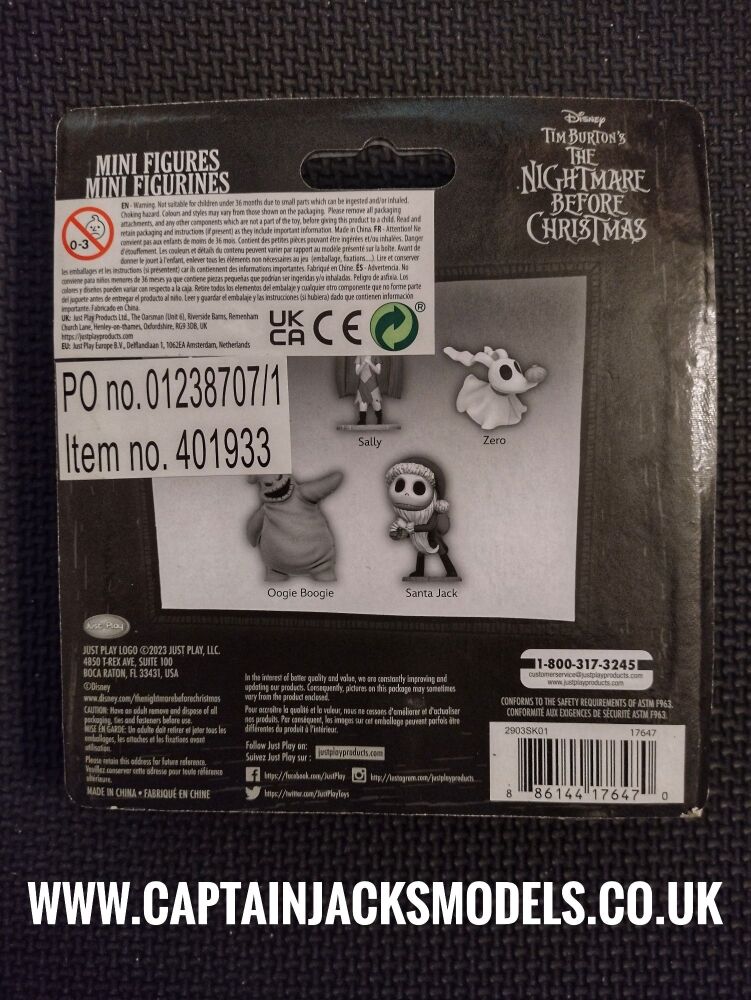 Tim Burtons The Nightmare Before Christmas 30th Anniversary 5pc Mini Figure Set