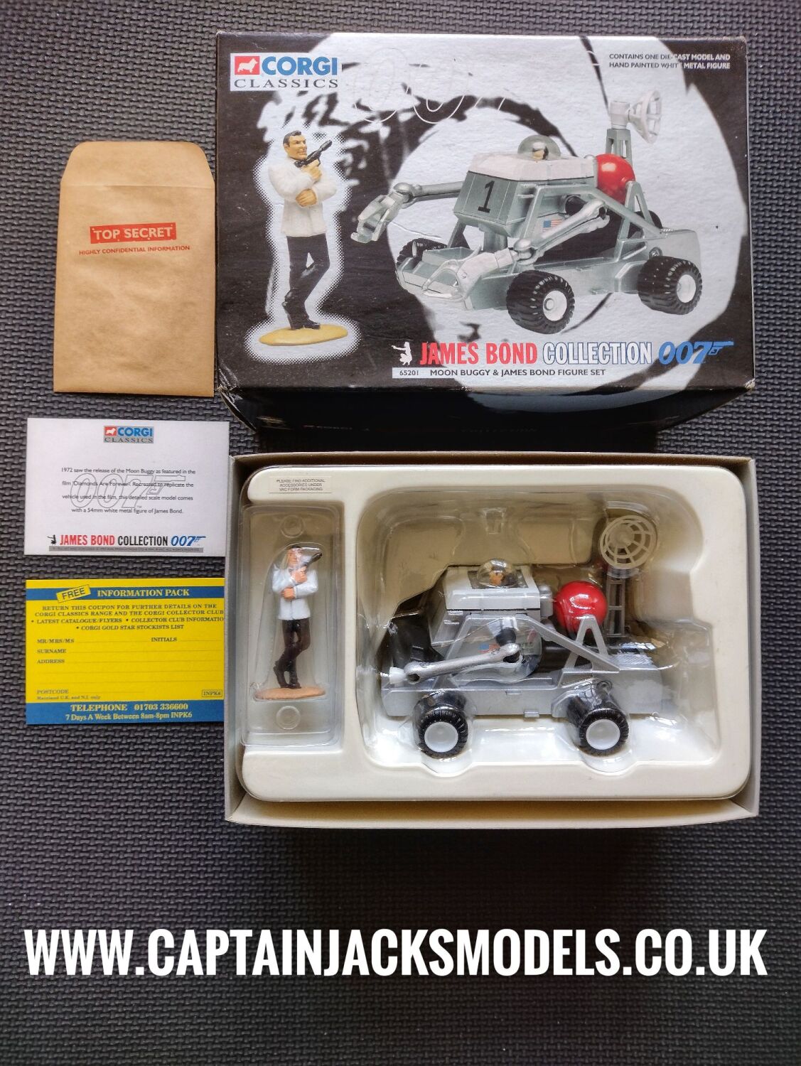 Vintage Corgi James Bond Collection Moon Buggy & James Bond