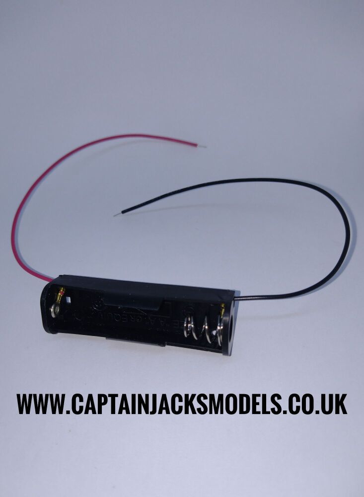 Battery Holder For 1 AA Battery With Wired Connections 1.5v