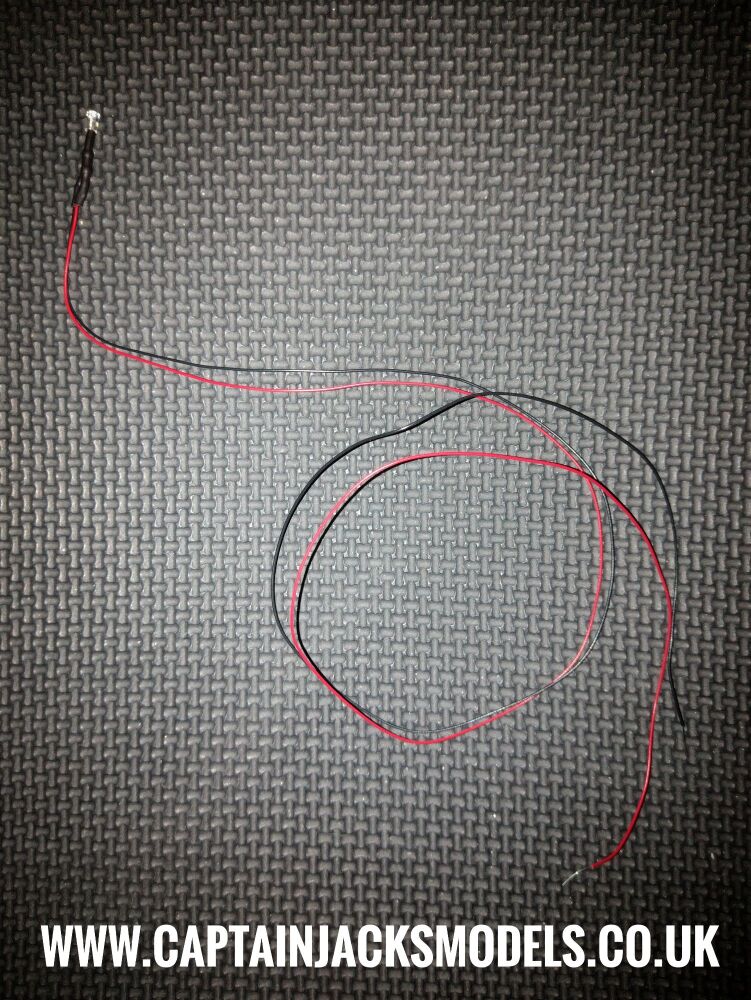 Prewired RED 3mm Cylindrical Leds 0.5mm Wires 500mm Long