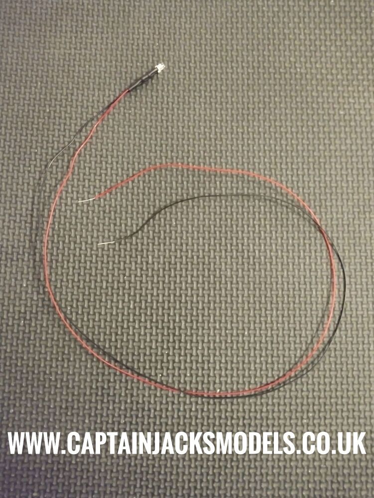 3mm Prewired Led - 0.5mm WIRES 500mm LONG - Ultra Bright - RED - FLASHING