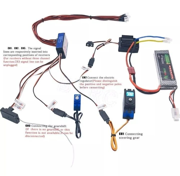 1:10 Scale RC Car 12 LED Receiver Operated Light Kit