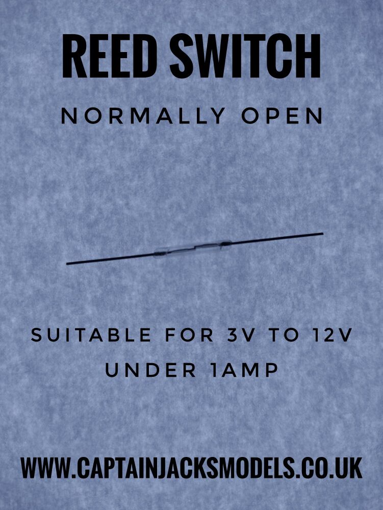 Reed Switch Normally Open Suitable For Circuits 3v to 12v Under 1 Amp