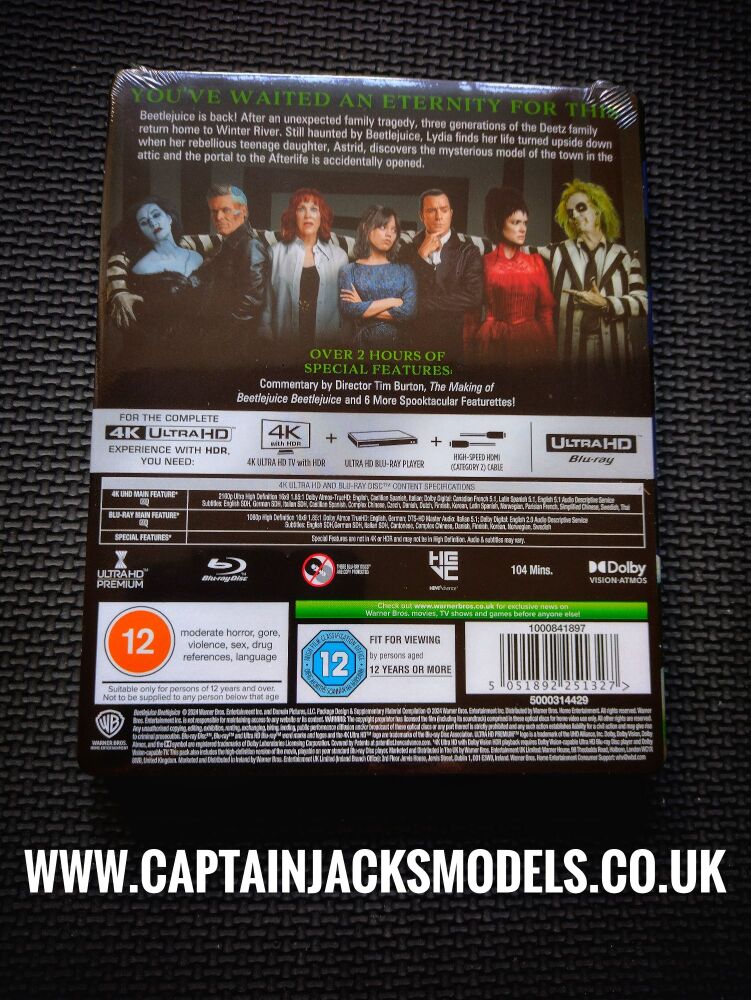 Beetlejuice Beetlejuice 2024 Exclusive 4K Ultra HD Steelbook