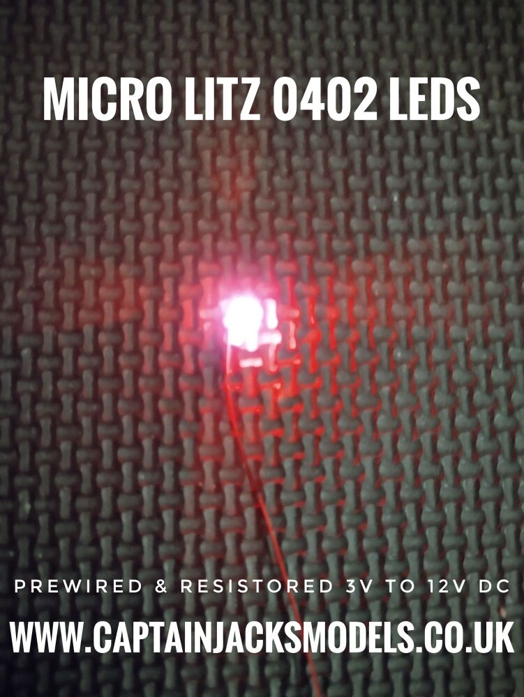 Prewired Precision Micro Litz SMD Led - 0402 - RED