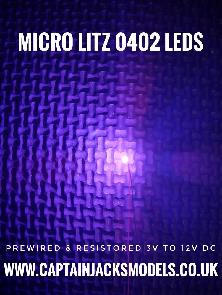 Prewired Precision Micro Litz SMD Led - 0402 - PINK