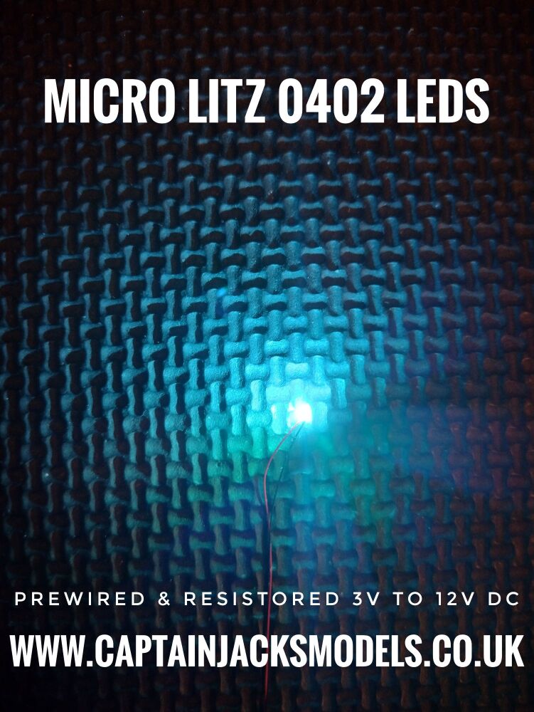 Prewired Precision Micro Litz SMD Led - 0402 - ICE BLUE