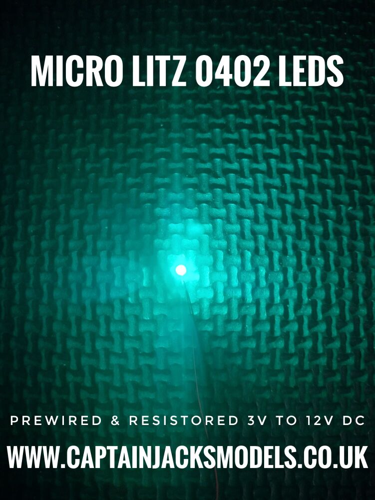 Prewired Precision Micro Litz SMD Led - 0402 - GREEN