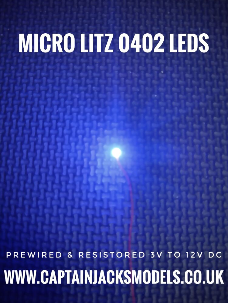 Prewired Precision Micro Litz SMD Led - 0402 - ULTRA VIOLET PURPLE