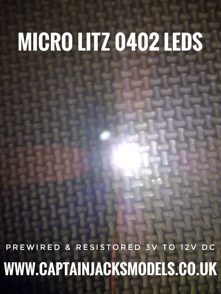 Prewired Precision Micro Litz SMD Led - 0402 - WARM WHITE CREAM SHADE