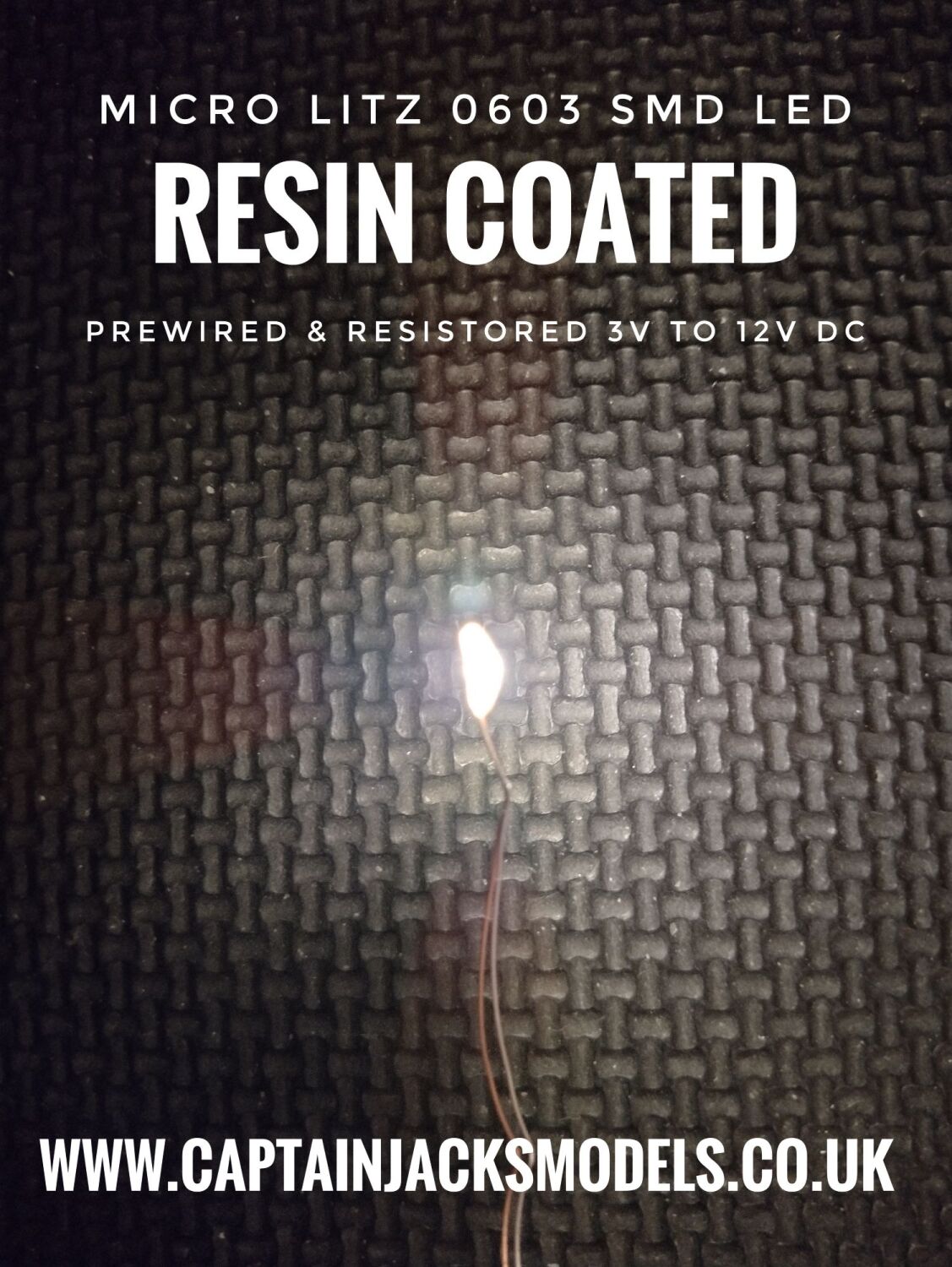 Prewired Micro Litz SMD LEDs 0603 Warm White Cream Shade RESIN COATED ...