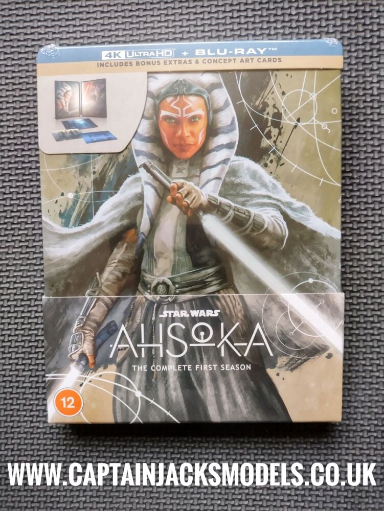 Star Wars Ahsoka The Complete First Season 4K Ultra HD + Blu Ray Steelbook Set Including Concept Art Cards