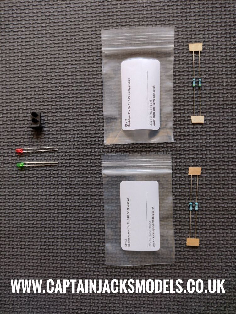 Model Railway Target Face 2 Aspect Signal Pack With LEDs Resistors & Light Housing