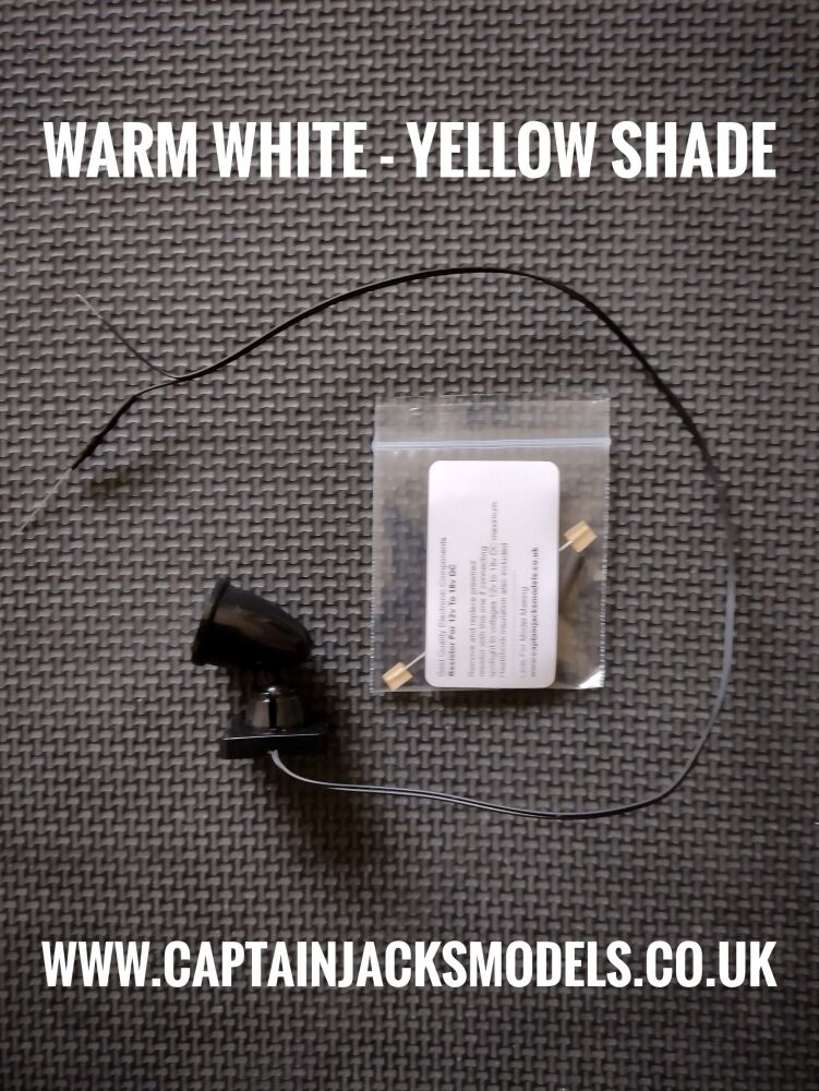 LED Large Spotlight Unit Warm White YELLOW SHADE 3v To 12v DC