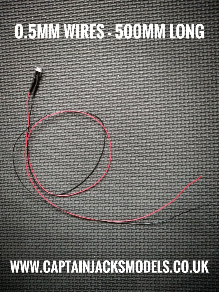 5mm Prewired FLAT TOP Led - 0.5mm WIRES 500mm LONG 30AWG - Ultra Bright - YELLOW