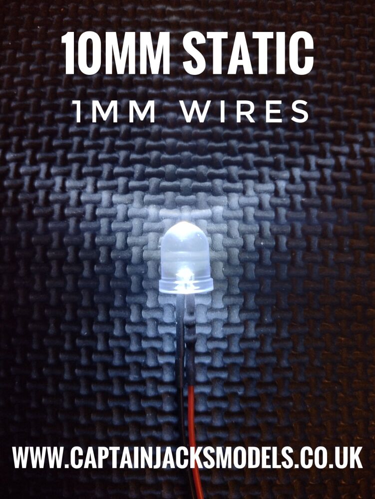 Multi Listing - 10mm Prewired Led - Ultra Bright - COOL WHITE