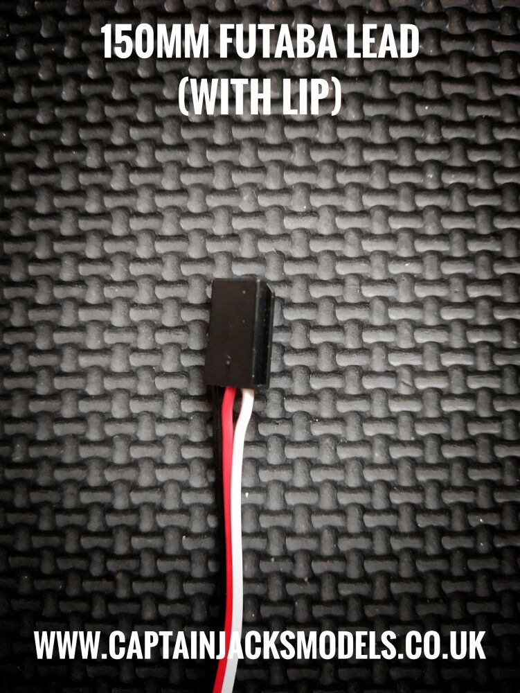 150mm Futaba Servo Extension Lead WITH LIP