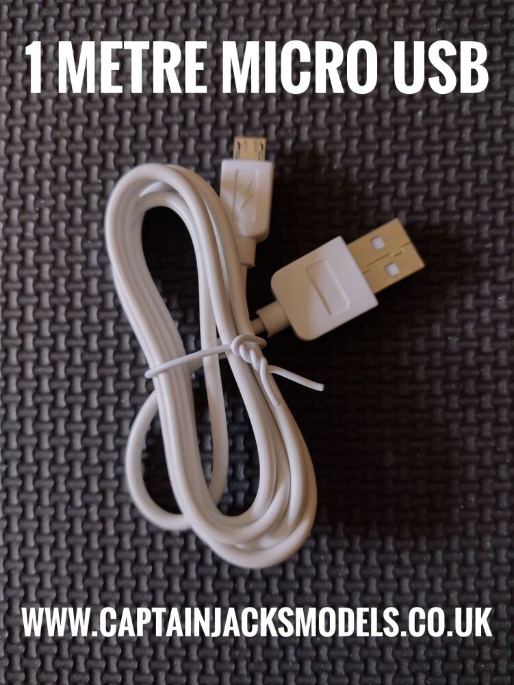 1 Metre Micro USB Lead  WHITE